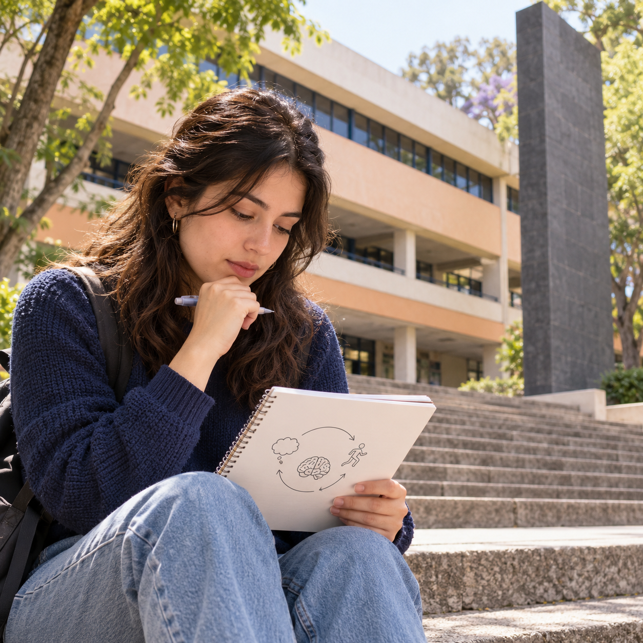 Estudiantes en la Facultad de Psicología de la UNAM