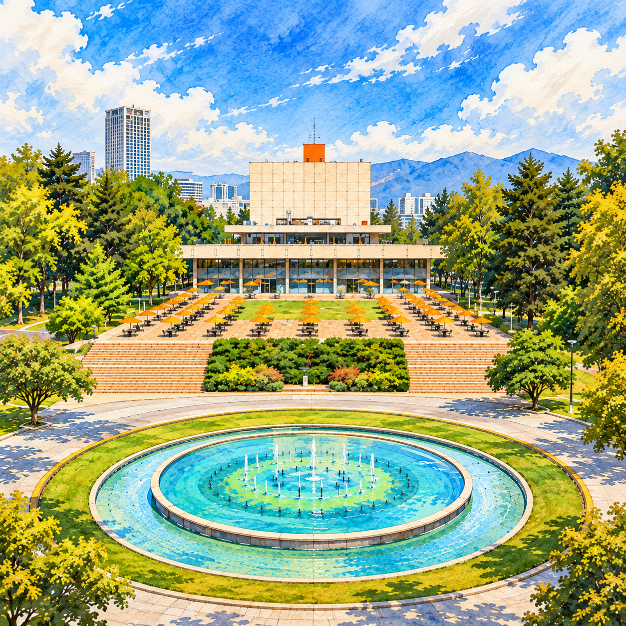 Ilustración del referente del campus de Anáhuac México
