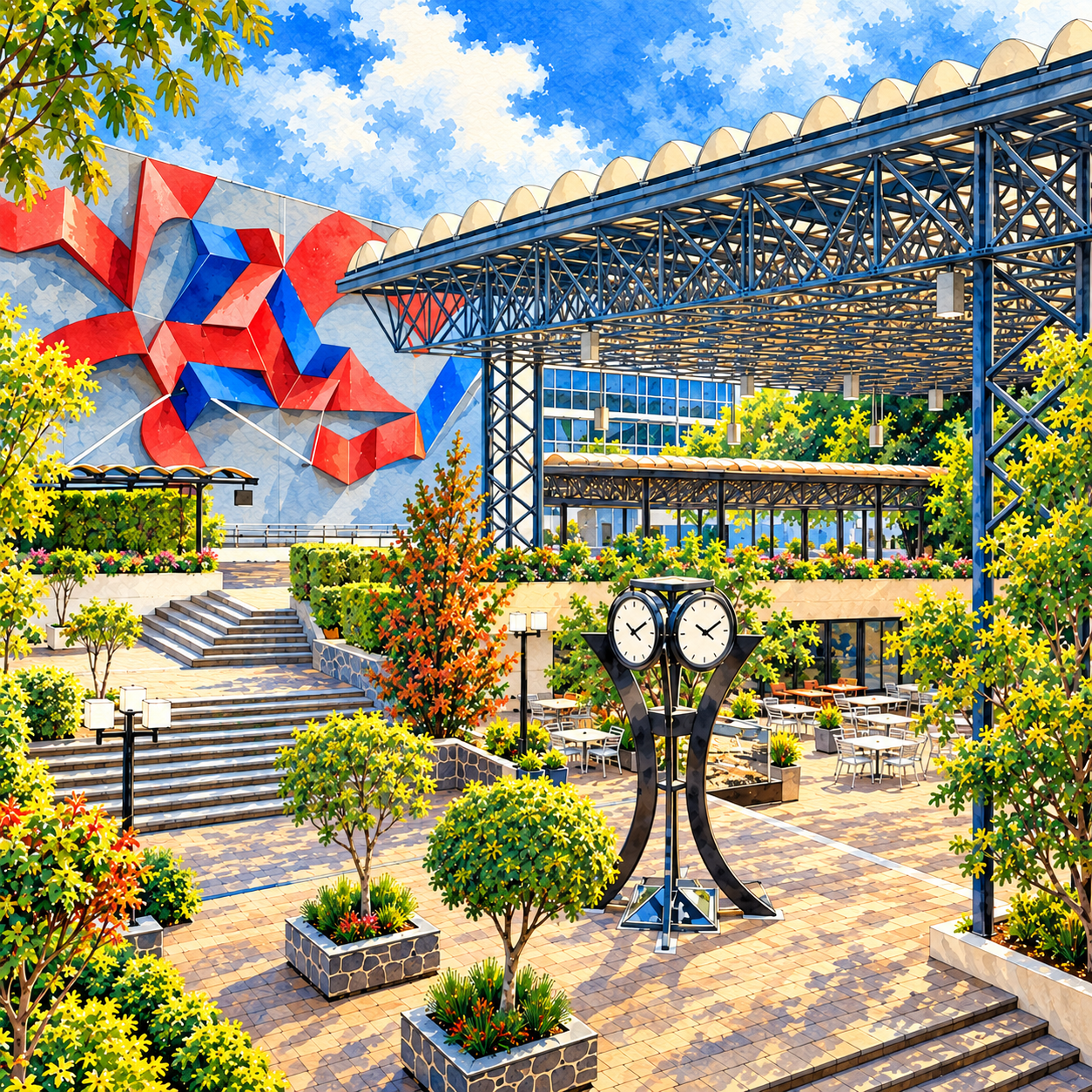 Ilustración del referente del campus de La Salle México