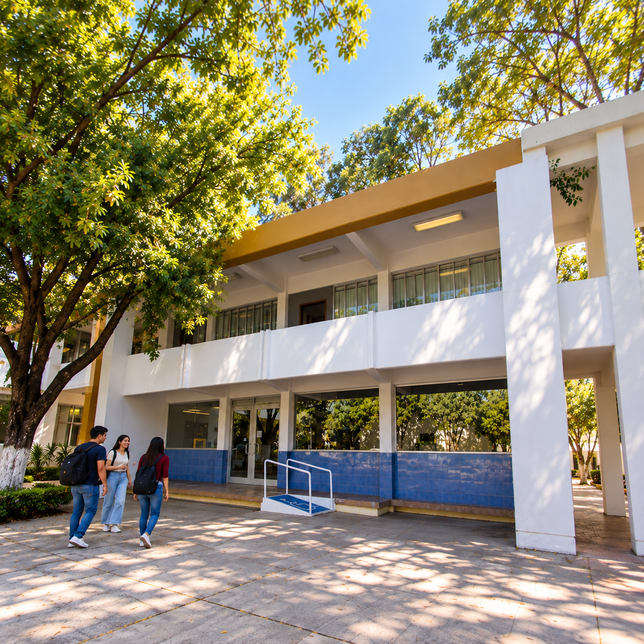 Recreación editorial: Acceso universitario de la UAT en Ciudad Victoria.