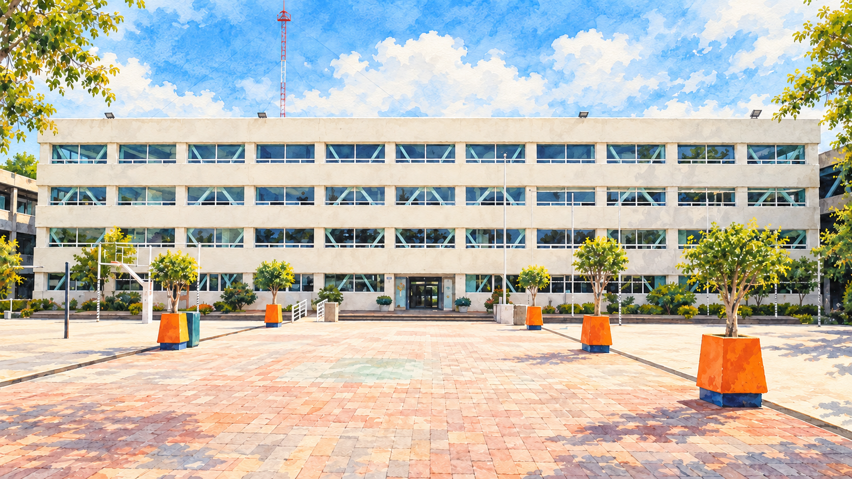 Ilustración del referente del campus de UNITEC