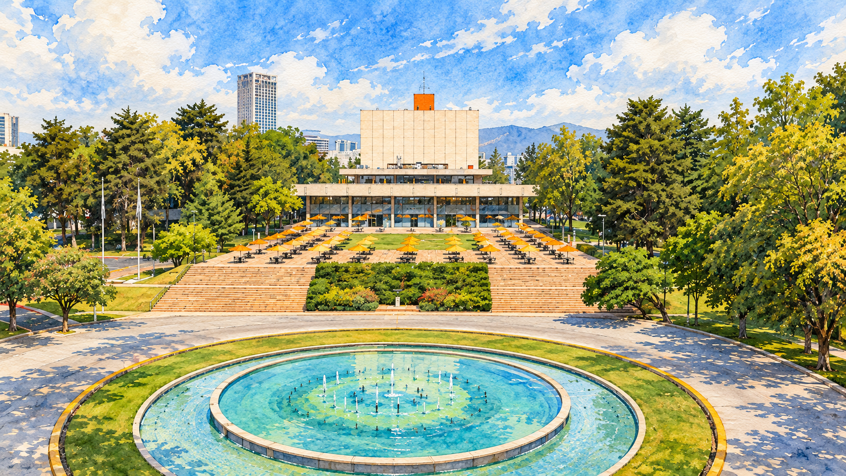 Ilustración del referente del campus de Anáhuac México