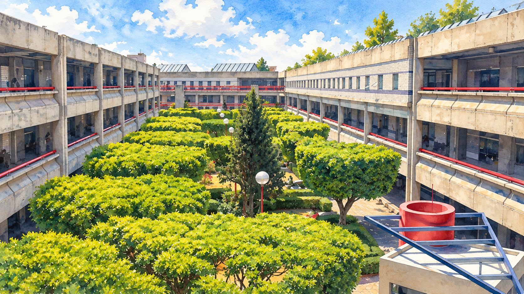 Ilustración del referente del campus de IBERO Puebla