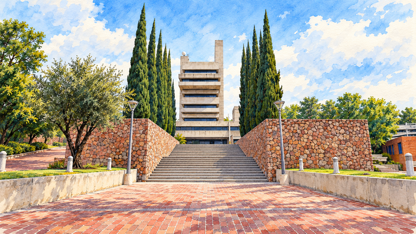 Ilustración del referente del campus de La Salle Bajío