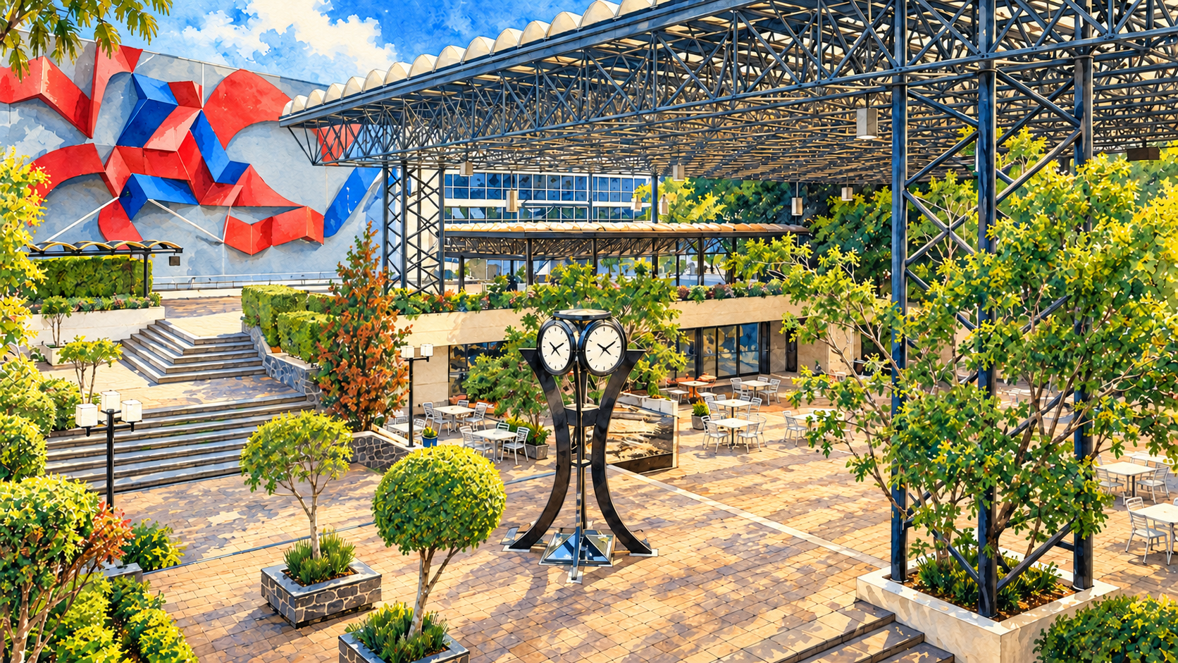 Ilustración del referente del campus de La Salle México