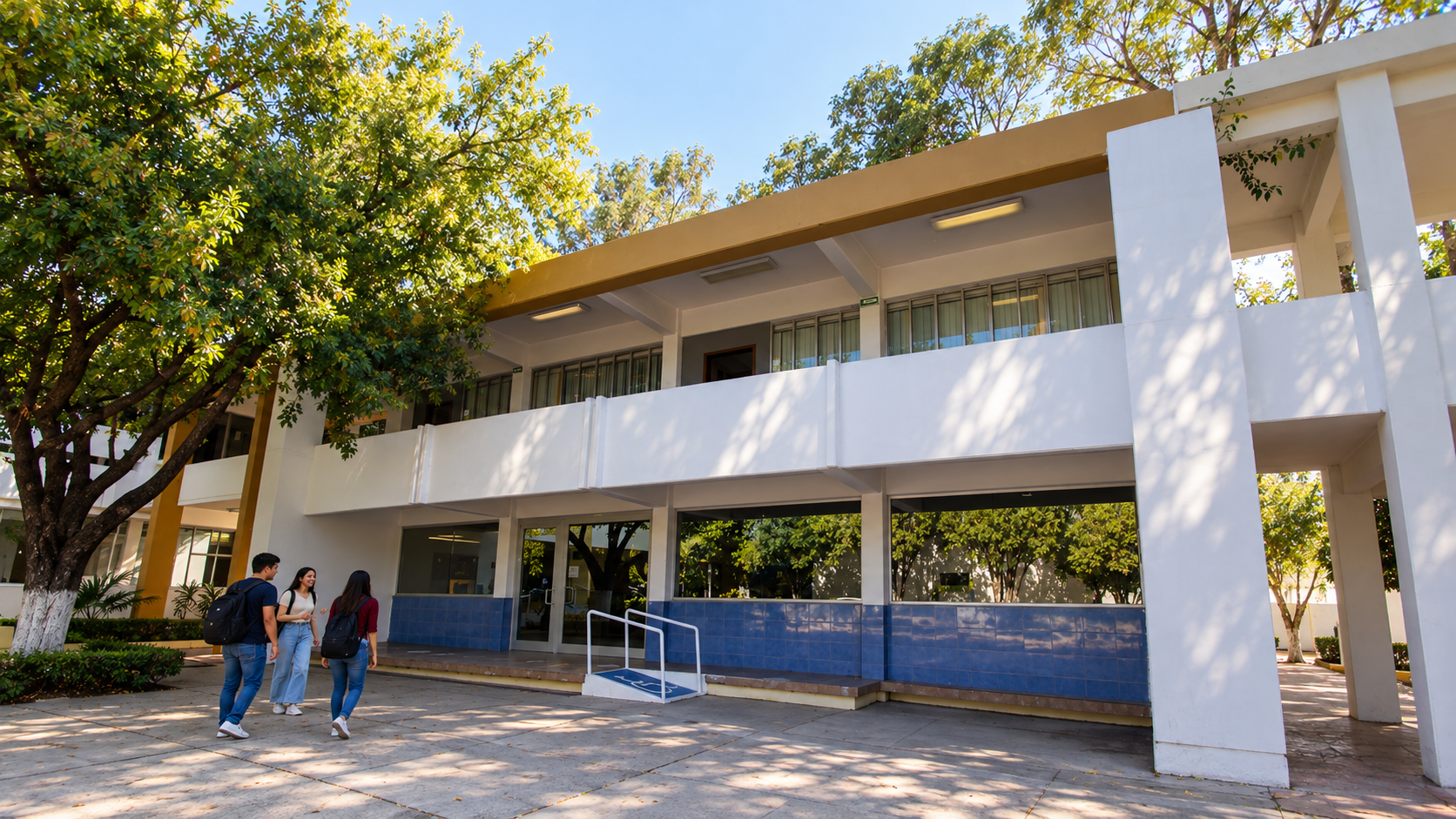 Recreación editorial: Acceso universitario de la UAT en Ciudad Victoria.